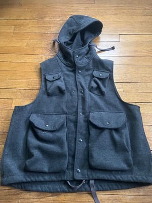 engineered garments hooded vest soze L