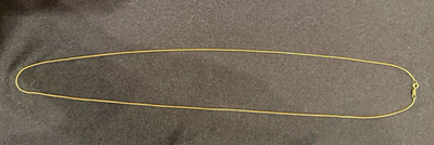 24  Made in Italy 14k gold thin snake chain necklace, lightly worn.