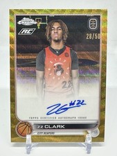2022 Topps Chrome Overtime Elite ZZ Clark Gold Wave Rookie Refractor Auto /50