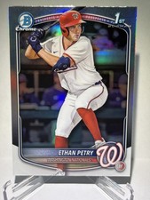 Ethan Petry  2025 Bowman Chrome Draft Refractor 1st Bowman - Nationals BDC-151