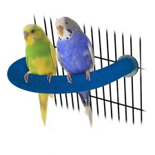Rypet Parrot Perch Rough-surfaced - Quartz Sands Bird Cage Small, Blue