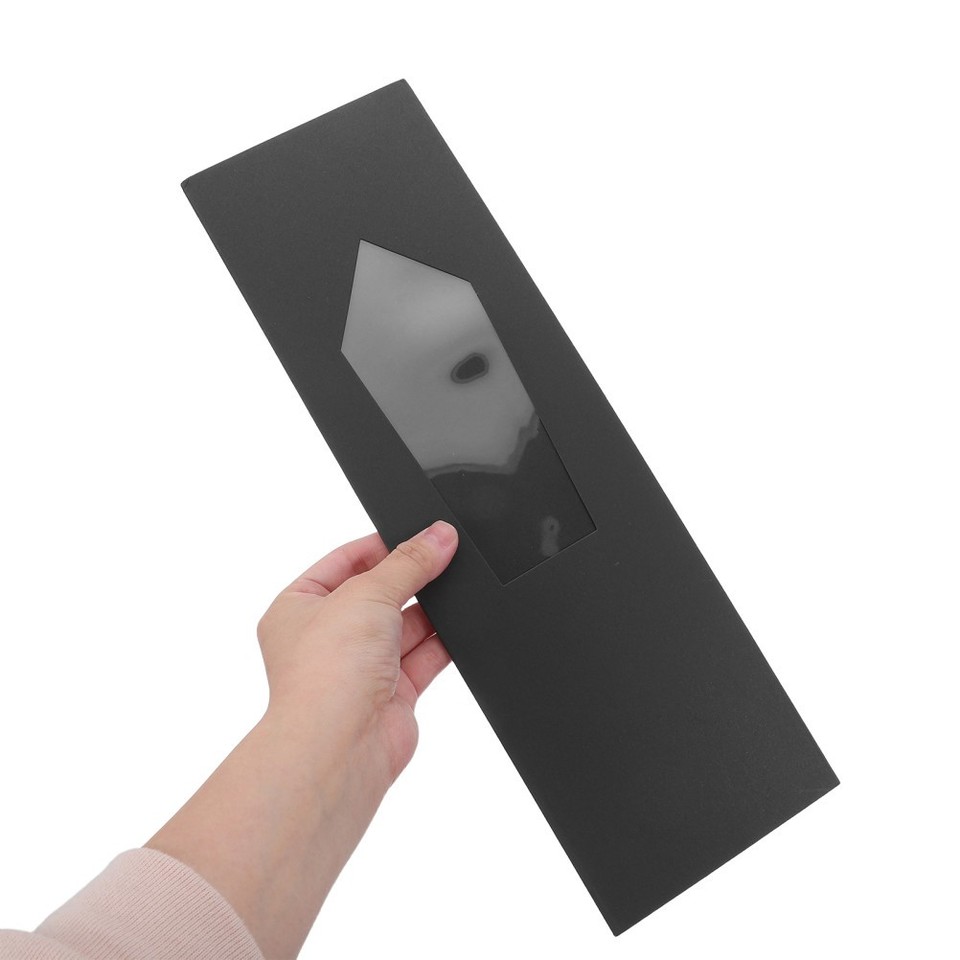 Black Paper Tie Packaging Box with Clear View Window Durable Organizer ...