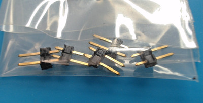 Lot of 5 2-Pin Gold-Plated PCB Connector/Terminal Headers Through-Hole