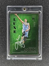 2015-16 Nikola Jokic Panini Luxe Green White Ink Auto On Card Rookie /75 RC SSSP