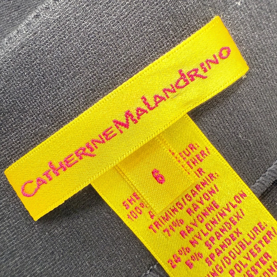 Falda lápiz para mujer Catherine Malandrino 6 estampado metálico 100 % cuero de cordero Foto 3 de 4