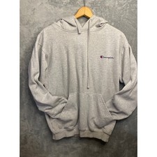 Champion Mens LT Grey Hoodie Sweatshirt Authentic Athleticwear Pocket