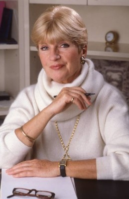 French actress and writer Francoise Dorin at her home in Paris on - Old Photo