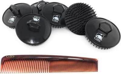 G.B.S Easy to Hold Hair Scalp Shampoo Brush Scrubber and Tortoise Dressing Comb,