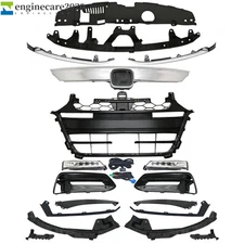 18PCS Chrome Grille Molding Fog light Bumper Headlight Bracket Fit Accord 18-20