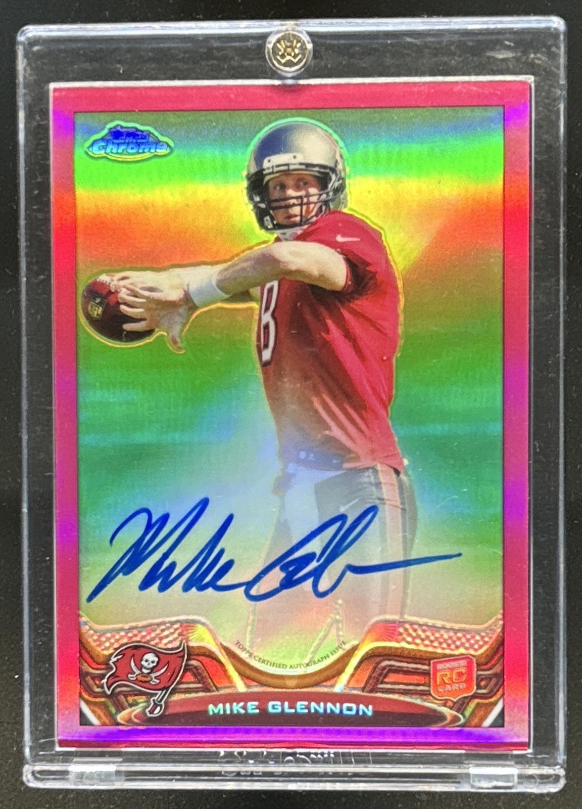 Mike Glennon Topps Chrome #218 Autograph Pink Refractor