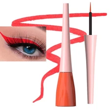 evpct 1Pcs Orange Red Liquid Eyeliner Waterproof Orange Red Eye Liners for Wo...