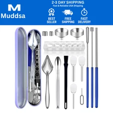 16-Piece Lab Tool Kit with Lab Scoops, Lab Spoon & Micro Funnels - Complete Set