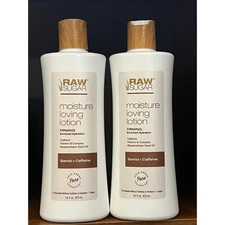 Raw Sugar Moisture Loving Lotion Firming Enriched Hydration Santal Caffeine 16oz