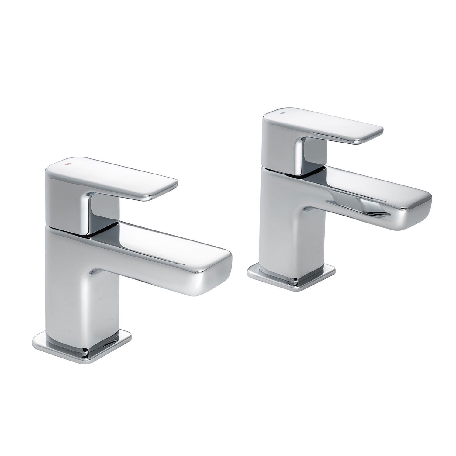 Loch Bath Tap Pair Chrome – Square Lever Handles
