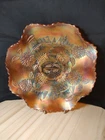 Fenton Antique Chrysanthemum, Windmills & Sailboats Carnival Glass Wavy Marigold