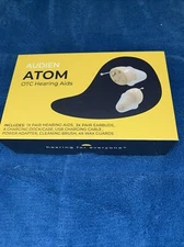 Audien ATOMWireless Rechargeable OTC Hearing Aid Open Box UV Cleaning