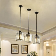 3X Crystal Pendant Lights Kitchen Ceiling Lights Lobby Lamp Bar Home Chandeliers