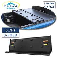 400LB 5.7ft 3Fold Hard Truck Bed Tonneau Cover W/LED For Dodge Ram1500 2009-2025