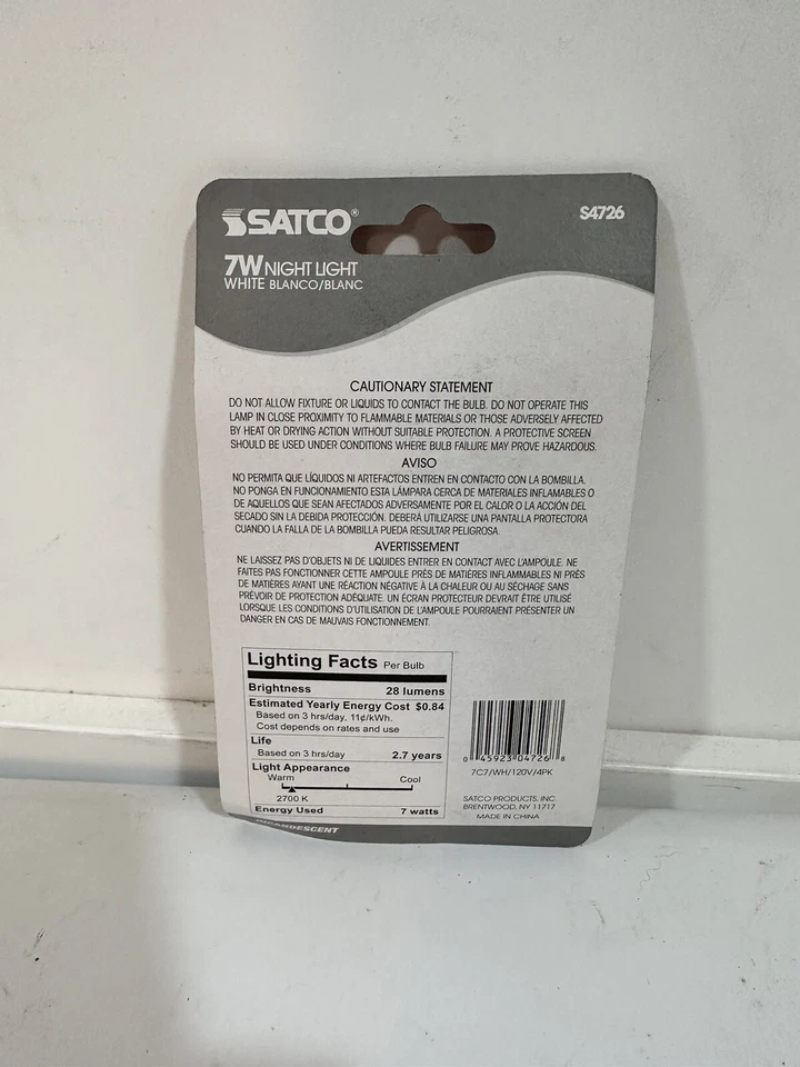 16-Pack Wax Warmer Night Light Diffuser C7 E12 7W Bulb Candelabra Satco S4726 - Image 3 of 3
