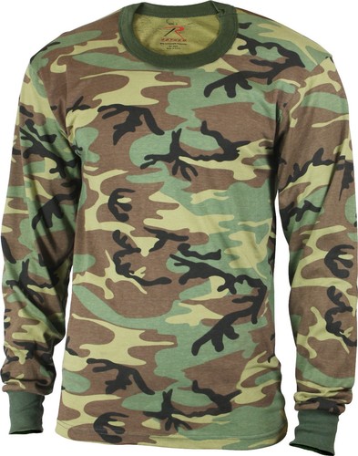 Rothco Kids Camo Long Sleeve T-Shirt Camouflage Tactical Boys Army Tee - Picture 3 of 4