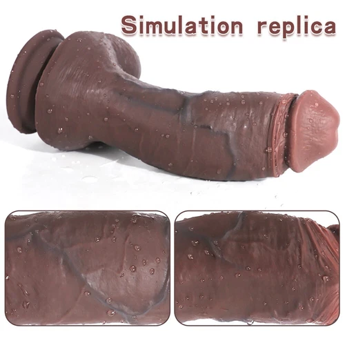 Thick-Dong-Liquid Silicone Realistic Huge Dildo-Cock Suction-Cup for Women US - Picture 1 of 7