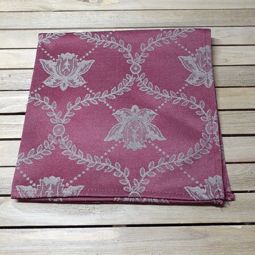 Jacquard Napkins from France Les Tissages De Soleil Red 17" 12 pc - Picture 2 of 8