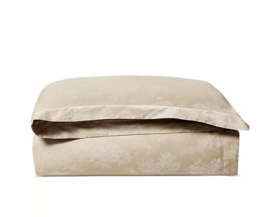 Lauren Ralph Lauren Mya Duvet Cover Jacquard Cotton Full/Queen True Pearl $430