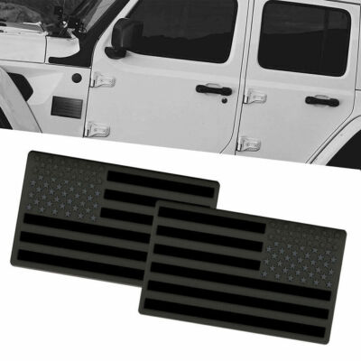 2Pcs Car Truck Metal USA Flag Sticker American Decal Body Emblem Accessories - Foto 9