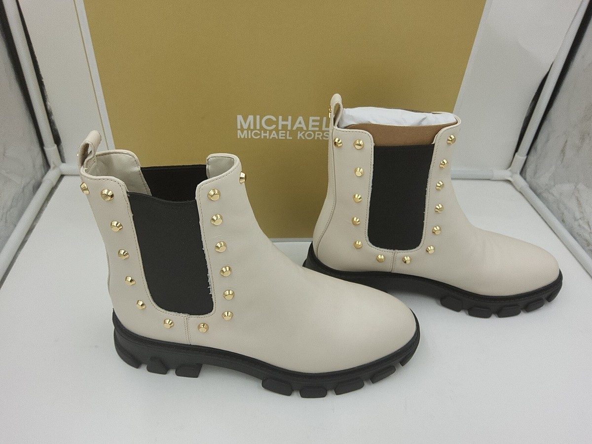 Michael Kors Ridley Gore Booties Cream Size