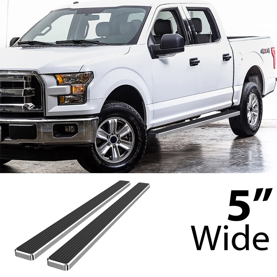 Tablero de acero HD Ridez 5" ajuste pulido 15-26 Ford F150 SuperCrew cabina y 17-26 F250 Foto 2 de 4