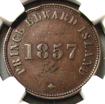 1857 CANADA PRINCE EDWARD ISLAND 1/2 PENNY SELF GOVERNMENT TOKEN