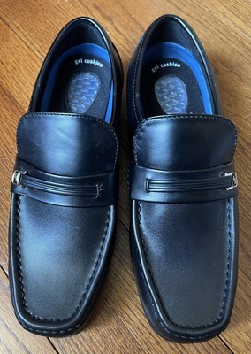 NEW DR SCHOLLS MENS SIZE 8.5 BLACK LEATHER LOAFERS SHOES AIR  display picture 3