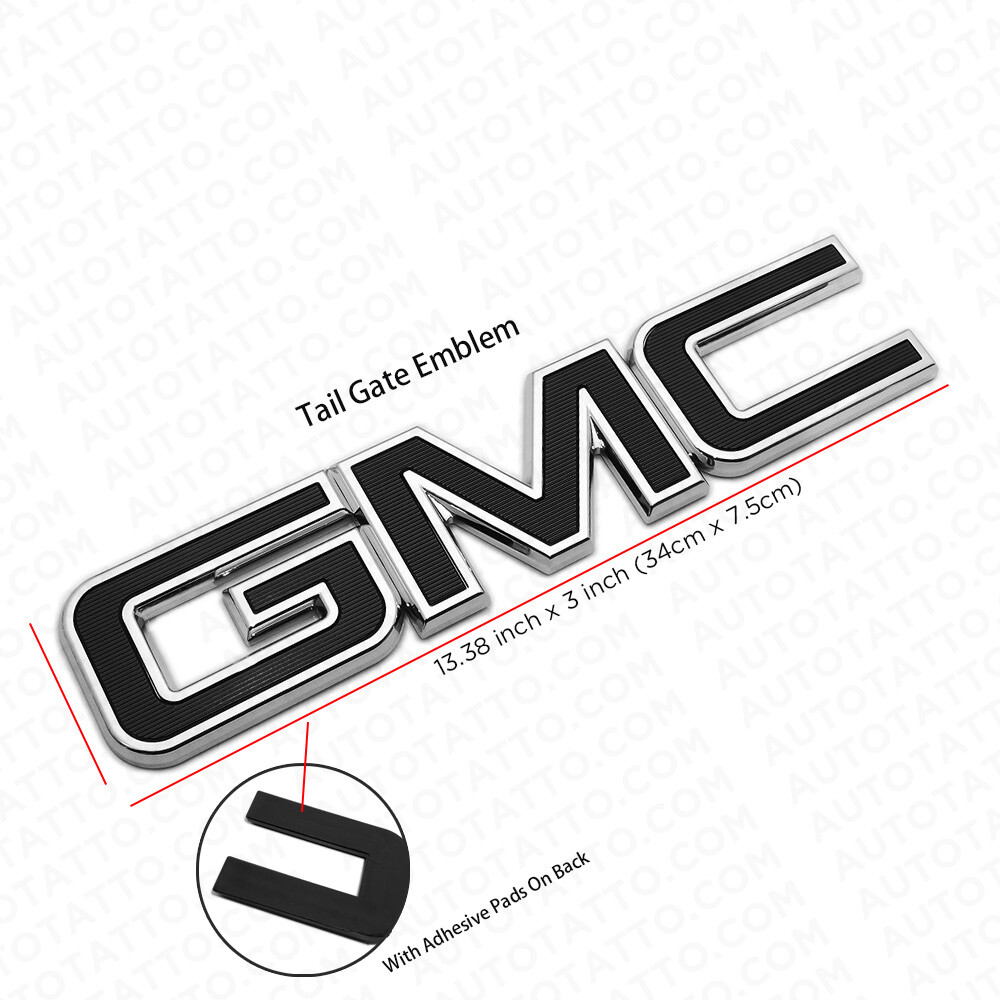 1419 GMC Sierra Canyon Tailgate Letter Logo Emblem Adhesive Nameplate