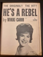 Vikki Carr He's A Rebel Rare Original Promo Poster Ad Framed!