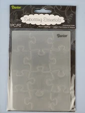 Darice Embossing Essentials Folder 1218-100 Puzzle Pattern Craft Scrapbooking