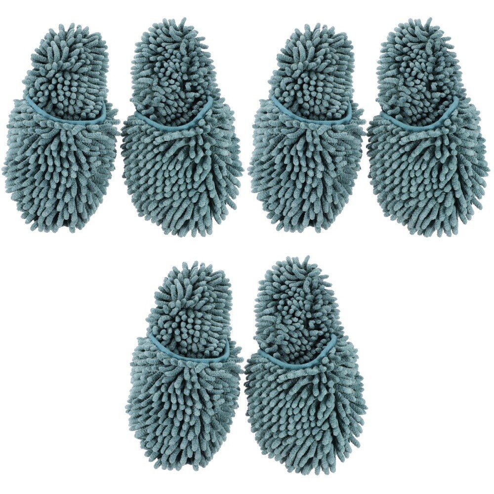 APL 3 Paia di Pantofole Spazzolino Pulizia Pantofole Mop Lavabili Riutilizzabili