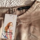 Pretty Garden Brand PANTS and blouse set Silky Gold Tan size XL NWT — photo 4