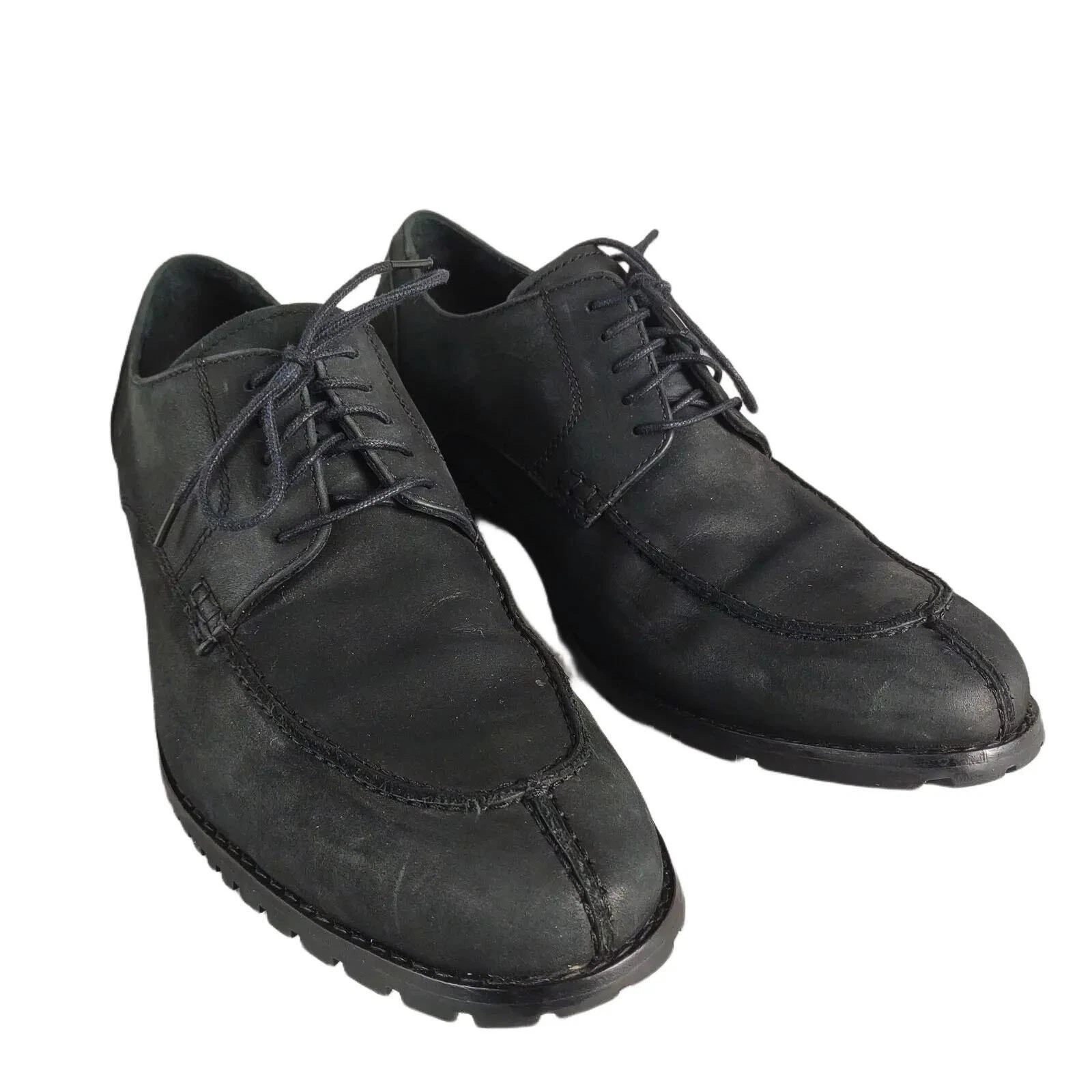 Scarpe eleganti Cole Haan NikeAir uomo 9 5 impermeabili nere scamosciate Oxford punta spaccata