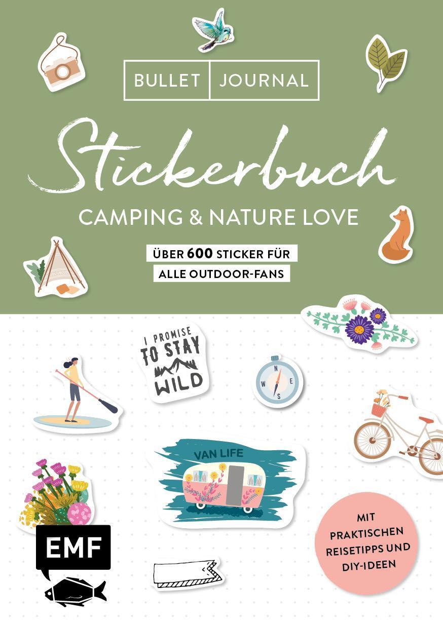 Thumbnail - Bullet Journal Stickerbuch - Camping & Nature Love - Über 600 Sticker