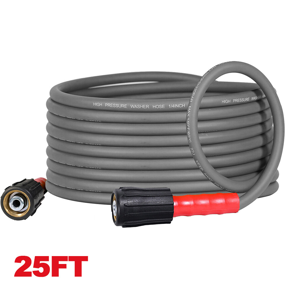 YAMATIC 3200 PSI Flexible Pressure Washer Hose 1/4" M22-14mm Kink Resistant