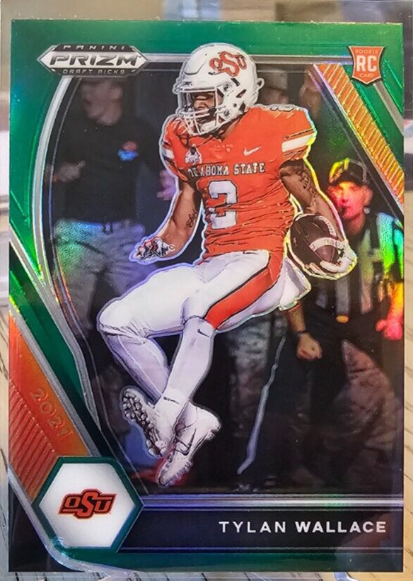 2021 Panini Prizm Draft Picks Green Prizm Tylan Wallace RC #126 Baltimore Ravens