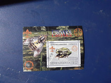 benin minisheet mini sheet frog 1000f values 2002