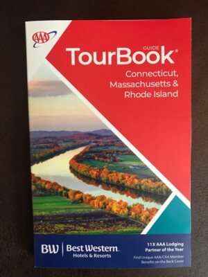 Connecticut Massachusetts Rhode Island Tour Book Guide AAA Atlas Maps 2021 Ed 