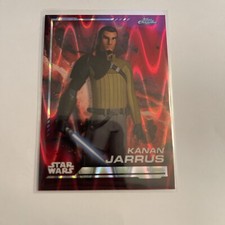 SP Kanan Jarrus 2024 Topps Chrome Star Wars Red Ray Wave Refractor 124