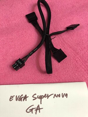 eVGA 6 pin  to 3x SATA DRIVER POWER cable FOR EVGA SuperNOVA 550-850GA ,ORIGINAL