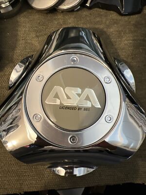 ASA Chrome Custom Wheel Center Caps #8B328 Licensed by BBS