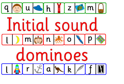 ALPHABET INITIAL SOUND DOMININOS - Buchstaben und Laute, Phonetik Ressource zum DRUCKEN