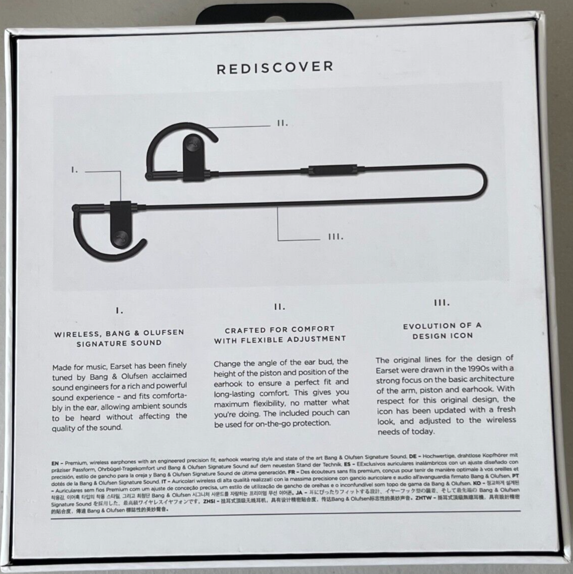 Bang & Olufsen B&O Earset Premium Wireless Inear Earhook Earphones