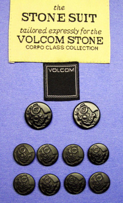 VOLCOM Replacement buttons 10 Anodized Effect 2part metal Buttons good used cond