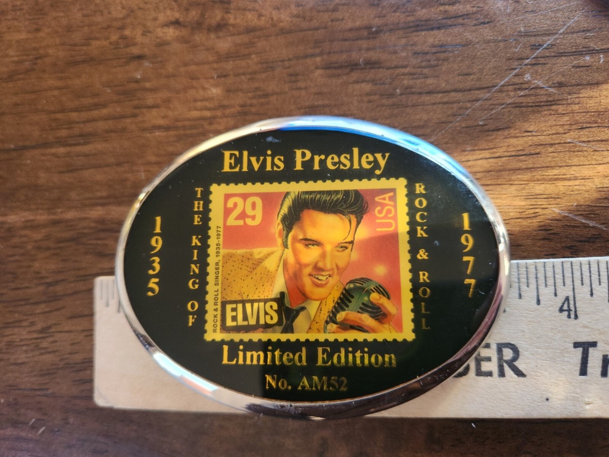 Vintage RARE Gold Von West THE KING Elvis Presley No. AM52 Stamp